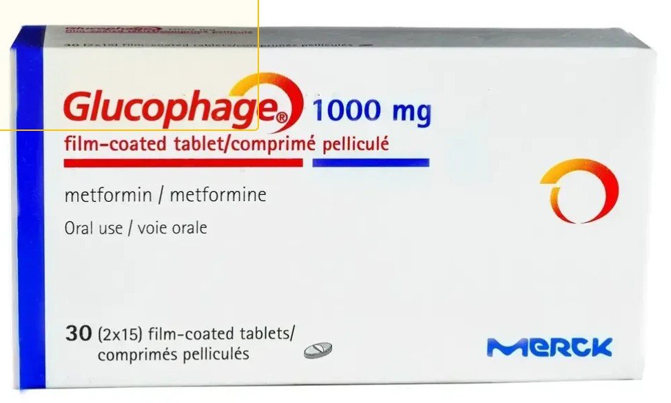 Glucophage Metformin 1000mg Tablet x30
