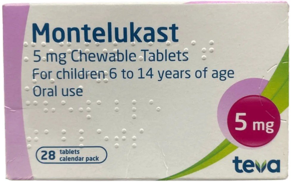 Montelukast Pediatric Chewable Teva 5mg Tablets x28